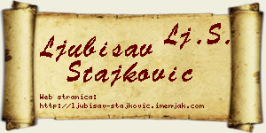 Ljubisav Stajković vizit kartica